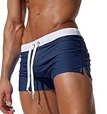 Coco BLVD Men's Beach Swimming Trunks Boxer Brief Swimsuit Swim Underwear Boardshorts With Pocket