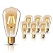 Dimmable LED Light Bulbs, KEDSUM 5W Vintage Edison LED Filament Bulbs, Warm 2200K (Amber Glow), 200LM, 50W Equivalent, E26 Lighting Bulb, Pack of 6
