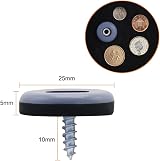 GINOYA Teflon Furniture Sliders 20pcs 25mm Screws for Carpet Hardwood Tiles view 3