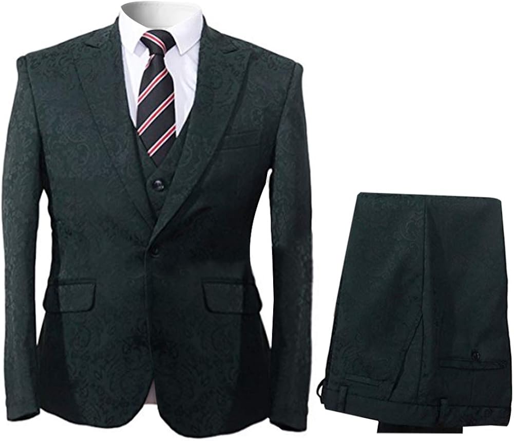Tuta da uomo 3 pezzi a righe Slim Fit Vintage Abiti Matrimonio Ballo Blazer Giacca Gilet Pantaloni