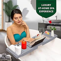 ROYAL CRAFT WOOD Luxury Bathtub Caddy Tray, 1 or 2