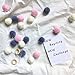HAN-MM Handmade Felt Ball Garland by Yarn Rainbow Pom Pom Garland 2.5 cm Balls Pink Grey White (Pink Grey White 2)