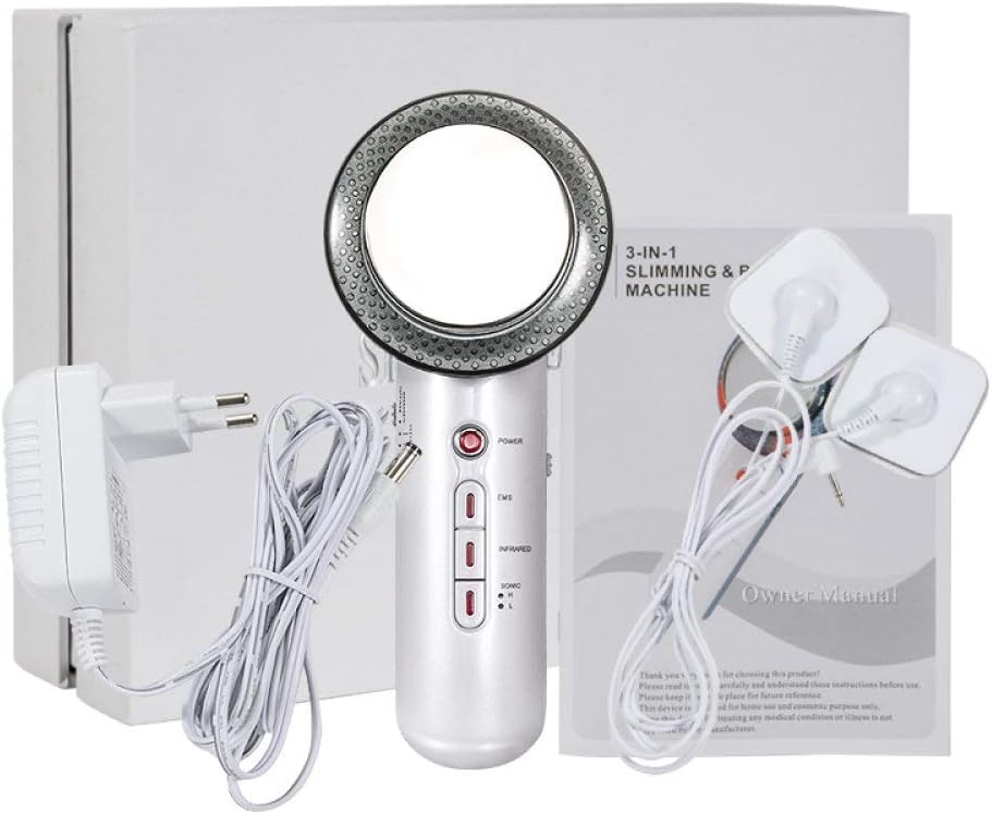 Cellulite Ultrasonic Slimming Machine - (Ultrasonic Cavitation+Ems+Infrared) Beauty Device - Fat Removal Weight Loss Burner Skin Tightening Device