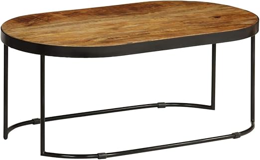Amazon De Festnight Couchtisch Oval Holz Wohnzimmertisch Industrial Sofatisch Wohnzimmer