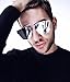 SOJOS Classic Square Metal Frame Sunglasses for Women Men Flat Mirrored Lens SJ1008