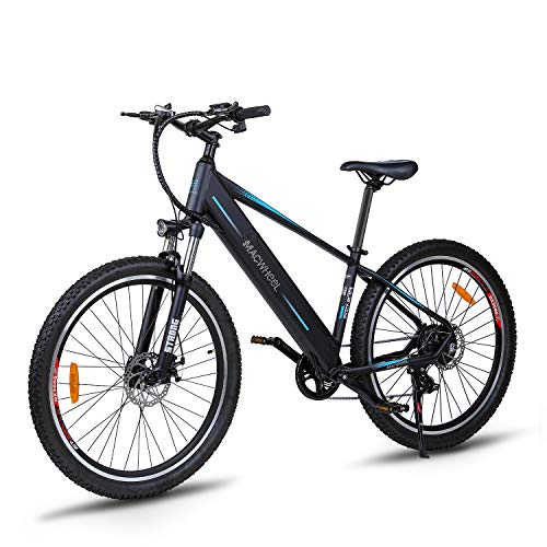 Electric Bike, Mountain Ebike 27.5″, Removable 36V/12.5Ah Battery Integrated with Frame, Shimano 7-Speed, Suspension Fork, Front Suspension, Tektro Dual Disc brakes for Sport Cycling, Wrangler-600