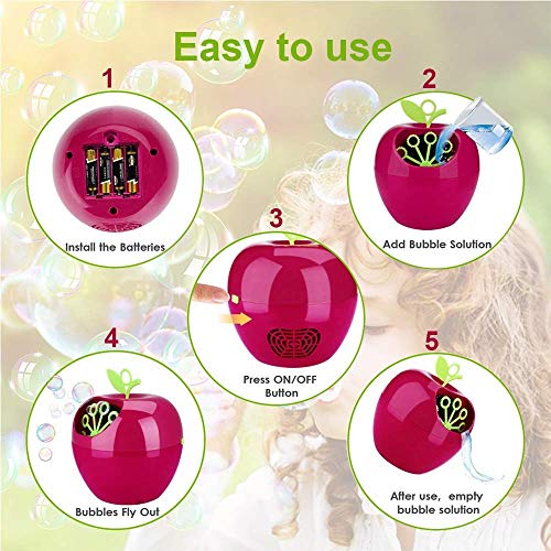 Bubble Machine, Automatic Durable Portable Bubble Blower Maker for Kids,800 Bubbles per Minute,AA Battery Operated with for Christmas Parties Outdoor or Indoor Use