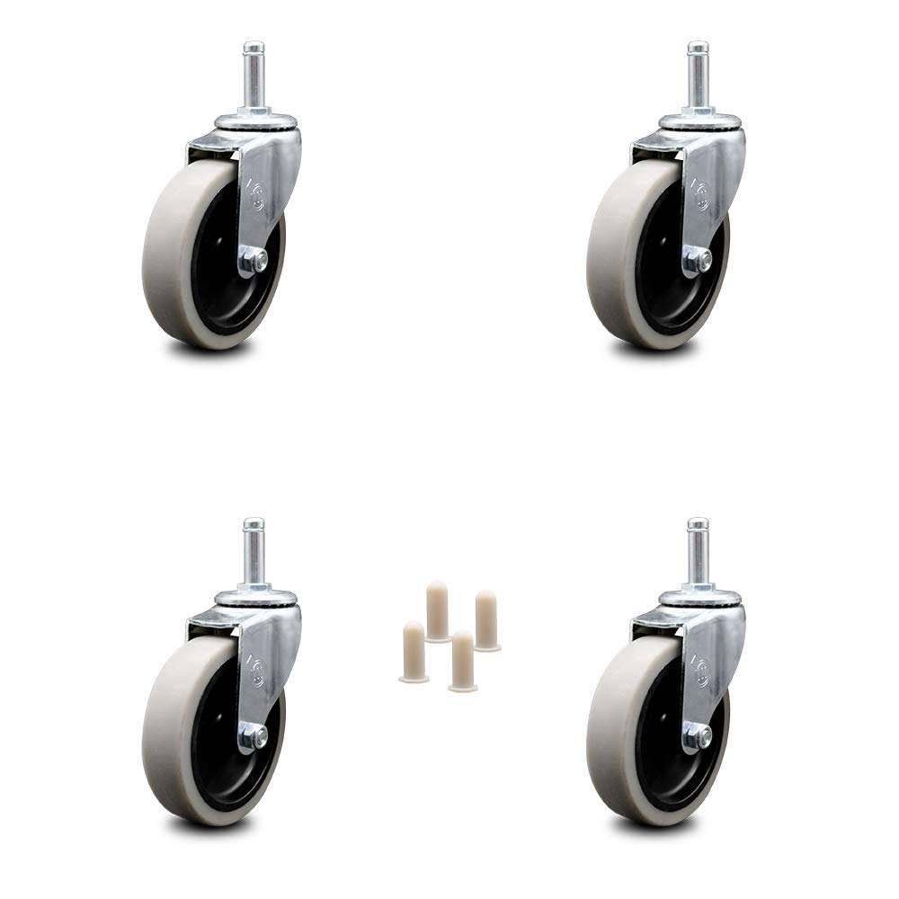 4" Rubbermaid Cart Caster Replacements Series 4000, 335588, 342488 Set of 4 Service