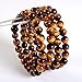 Amandastone Handmade Gem Semi Precious Gemstone 8mm Round Beads Stretch Bracelet 7