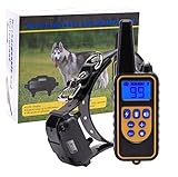 Trainax Dog Training Collar, Rechargeable and Waterproof,800 Yards Range Remote with Beep, Vibration and Shock Electronic Collar for Puppy,Small,Medium and Large Dog