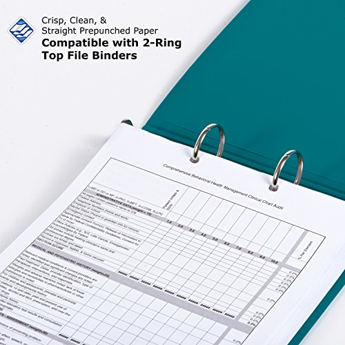 PrintWorks Professional Pre Punched Paper, 2 Hole Punch Top For 2 Ring