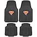 BDK Superman Front & Rear Car Seat Covers, Rubber Floor Mats and Sunshade Gift Set - Warner Brothers 14 Piece Official Licensed Auto Accessories Bundle (C1604)