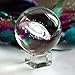 Omitfu Galaxy Ball Crystal Display Globe Full Sphere Glass Paperweight Fengshui with Clear Stand (Gift Box Package) (2.3 Inch / 60MM)
