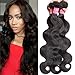Mscove Hair Malaysian Body Wave Virgin Hair 3 Bundles Grade 6A Unprocessed Virgin Human Hair Weave Total 300g Natural Color (16inch 18inch 20inch)