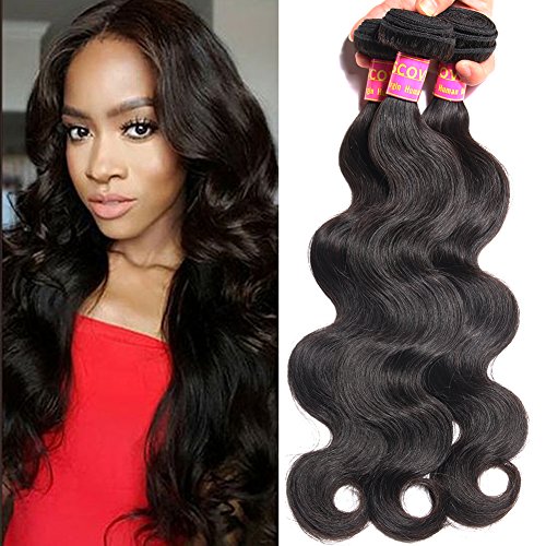 Mscove Hair Malaysian Body Wave Virgin Hair 3 Bundles Grade 6A Unprocessed Virgin Human Hair Weave Total 300g Natural Color (16inch 18inch 20inch)