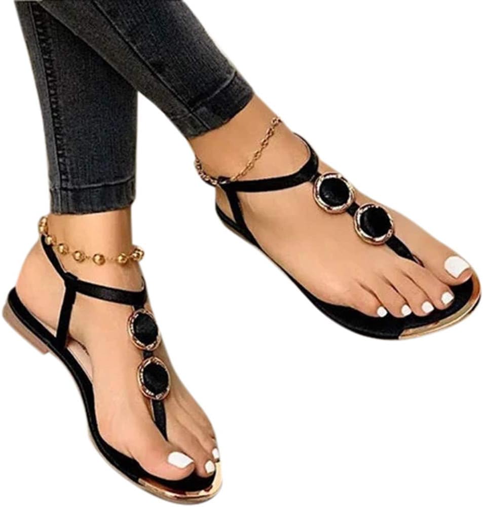 Women Casual Flat Ankle Strap Sandals 