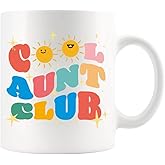 Cool Aunt Club Auntie Gifts Mother's Day Gift From Niece Nephew Sister Ceramic Coffee Mug 11oz White 11 oz