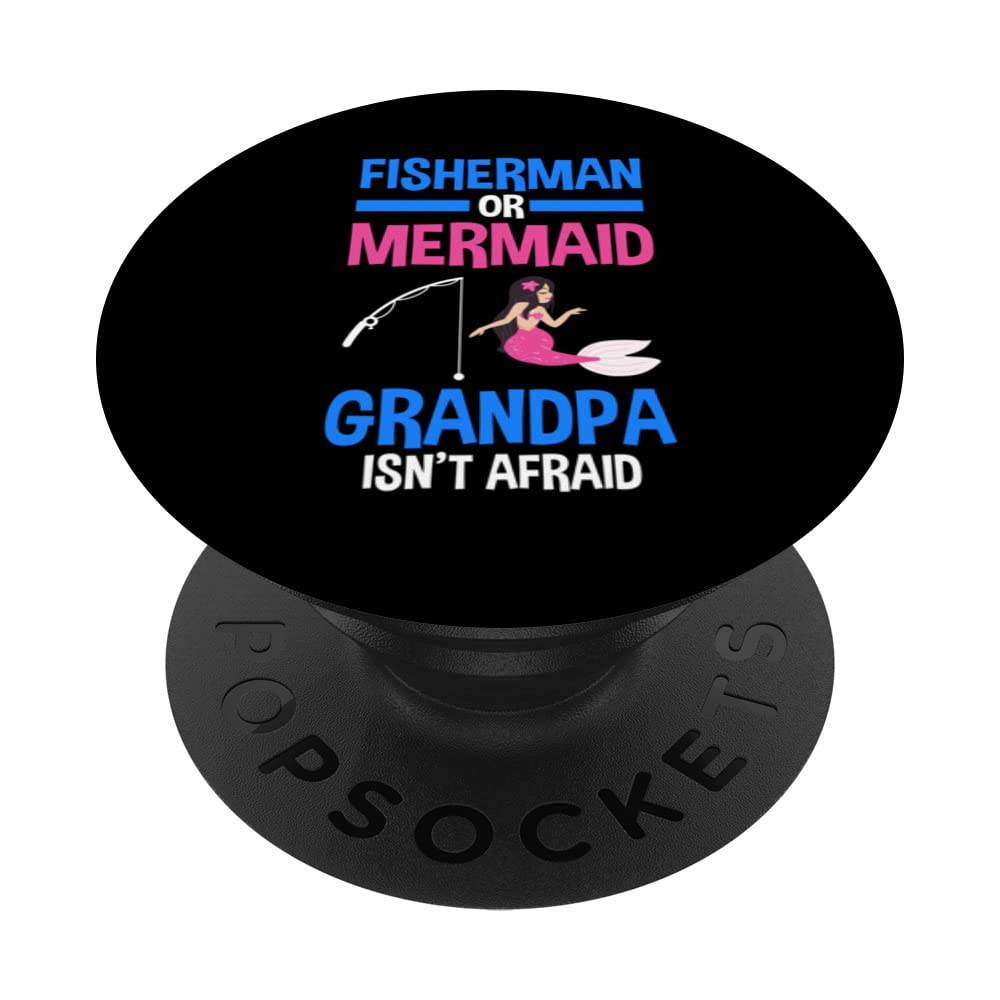 Fisherman or Mermaid Grandpa Gender Reveal PopSockets Swappable PopGrip