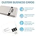 Buttonsmith Custom Black Deco Premium Printed Business Cards - 3.5