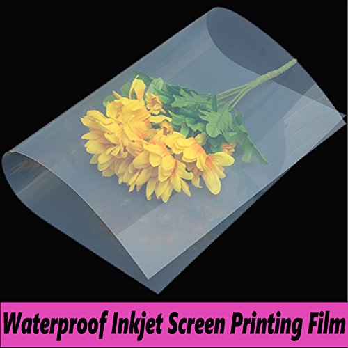 Waterproof Inkjet Silk Screen Printing Transparency Film 8.5â€œ x 11",25 sheets