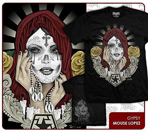 Painful Pleasure Tribal Gear Black T-Shirt Mouse Lopez - Gypsy - X-Large