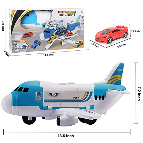 Huanchenda Airplane Toys Set with Transport Cargo Airplane and 5pcs