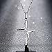 J.Rosée Necklaces, Heart Necklace 925 Sterling Silver 3A Cubic Zirconia Pendant Necklace, 18