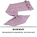 ONEPACK Mermaid Tail Crochet Blanket,Handmade Mermaid Blanket for child,Super Soft Comfortable Suitable for All Seasons Sleeping Reading Watching Working Sofa Camping Blankets(Child,56