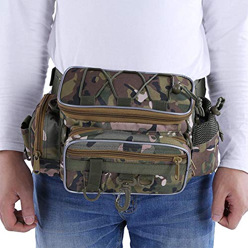 VGEBY1 Angelköder Tasche, tragbare Nylonköder Aufbewahrungstasche mit verstellbarem Gürtel Umhängetasche Angelzubehör – Bild 8