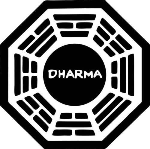 Dharma Initiative Lost High Quality Decal Sticker Cell Phone Car Tv show 4 Pack 4"