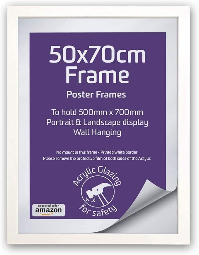 50x70cm Frame 50x70 Frames White 50 x 70 frame 70x50 Picture
