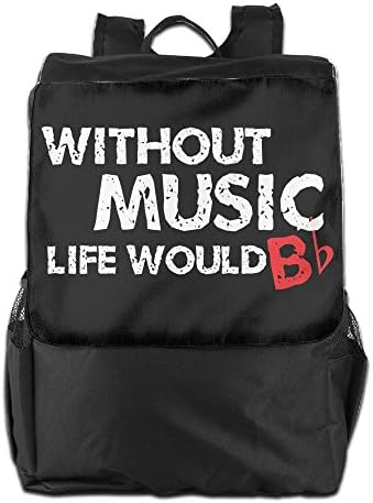 SHUAIS Without Music Life Would B (be) School Travel Laptop Shoulders Backpack Bag