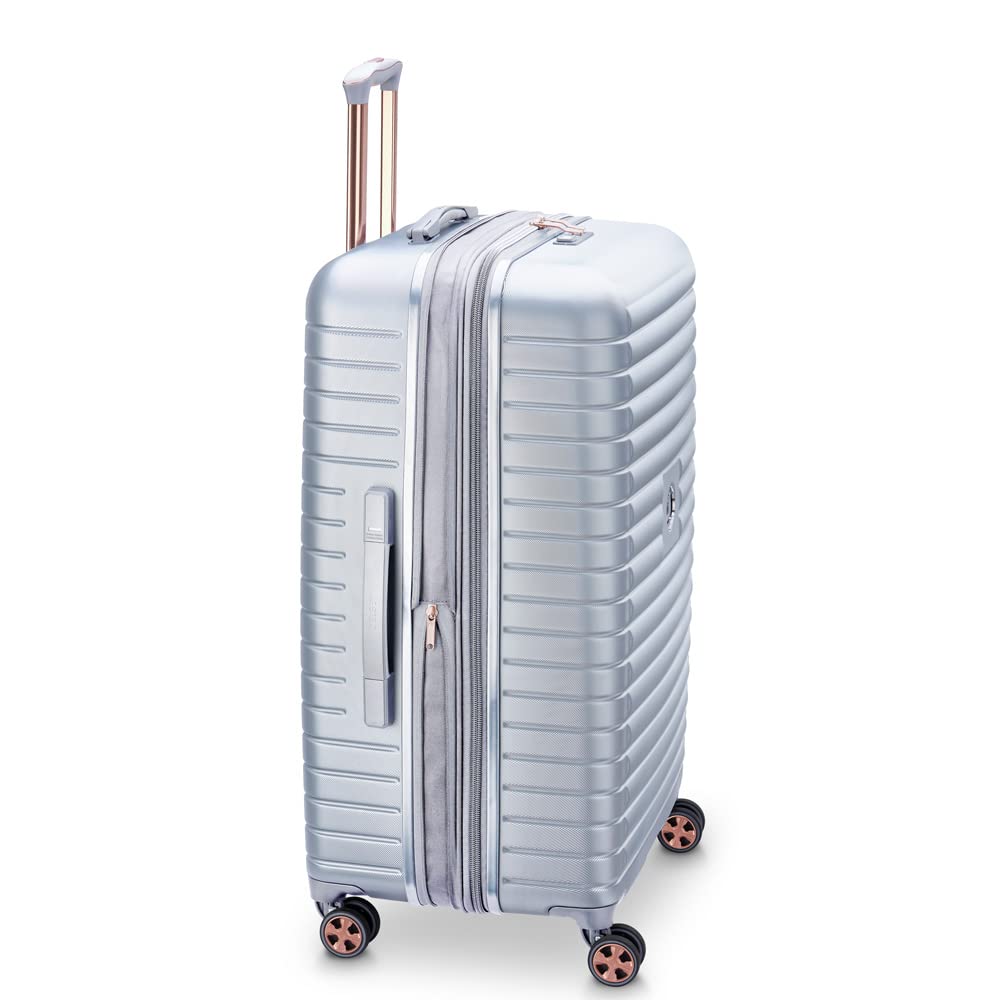 DELSEY PARIS Cruise 3.0 Hardside Expandable Luggage with Spinner Wheels, Platinum, Checked-Large 28 Inch