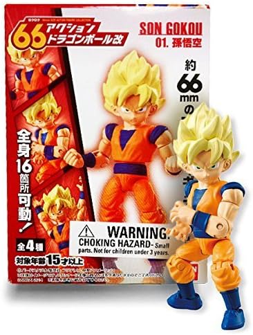 Son Goku: ~2.6 DragonBall Kai x 66 Action Bandai Shokugan Mini-Action Figure [#1] by Dragon Ball Kai
