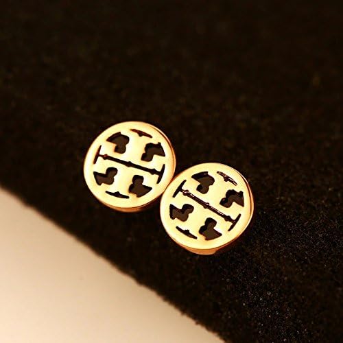 Darling Jewelry Women's fashion earrings (gold and black stud)