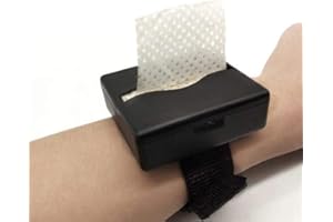 YULATIK 180Pcs Salon Perm Paper Wrist Dispenser Box - Ultra Thin Hair Dye & Perm End Papers, Heat Resistant Wristband for Barber Shop & Home Use