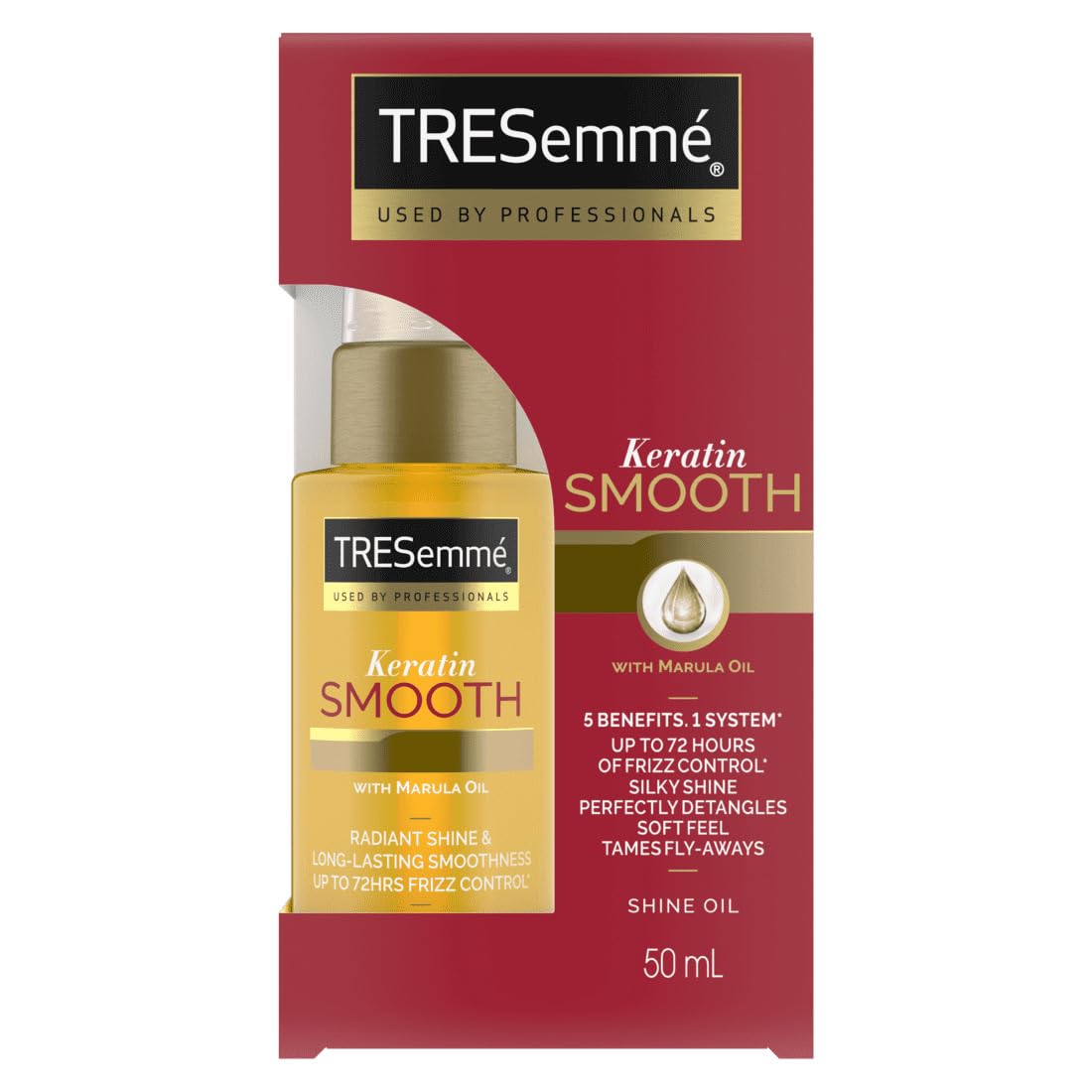 TRESemmé Pro Collection Keratin Smooth Shine Oil with keratin and marula oil for soft, shiny, frizz-free hair 50 ml