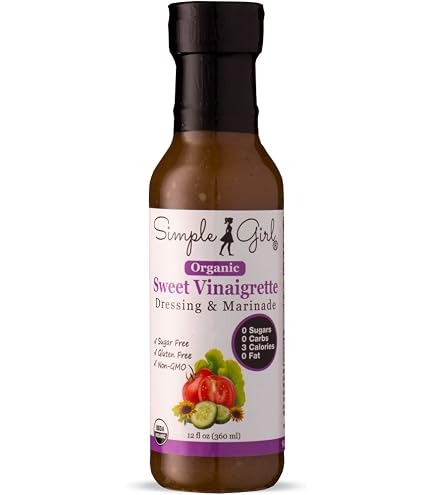 Amazon.com : Simple Girl Organic Sweet Vinaigrette Sugar-Free Salad Dressing - 2 Bottles - 12 oz - Certified Organic - Kosher - Gluten Free - Vegan - Carb Free - Fat Free - Low Calorie Diet Friendly : Grocery & Gourmet Food Amazon.com : Simple Girl Organic Sweet Vinaigrette Sugar-Free Salad Dressing - 2 Bottles - 12 oz - Certified Organic - Kosher - Gluten Free - Vegan - Carb Free - Fat Free - Low Calorie Diet Friendly : Grocery & Gourmet Food