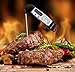 Digital Meat Thermometer Instant Read Cooking Thermometer with Stainless Probe, Best for Food, Meat, Cooking, BBQ, Poultry, Grill Food and Candy - Black
