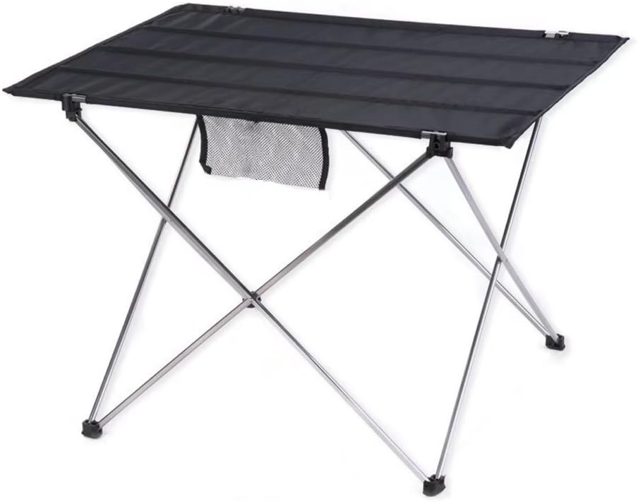 Toudorp Portable Ultralight Roll Up Folding Camping Table for Outdoor Picnic, Camp, Beach, Backpacking, Motorcycle Trips with Storage Bag (29x21.5x21 inches, LxWxH)