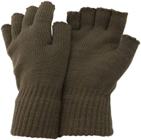 FLOSO Mens Winter Fingerless Gloves
