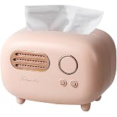 SGVAHY Retro Radio Shape Tissue Cover Box - Unique Multifunction Tissue Box for Kitchen, Bedroom, Office, Parlor, Bathroom Decoration - Creative Gift (Retro Radio Pink)