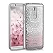 kwmobile TPU Silicone Case for ZTE Axon 7 Mini - Crystal Clear Smartphone Back Case Protective Cover - Indian Sun Light Pink/White/Transparent