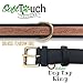 Soft Touch Collars - Leather Padded Dog Collar, Custom Handmade Hand Tooled - Black, Large