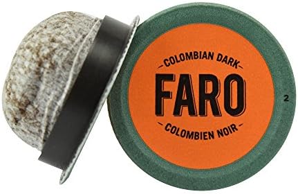 Faro Colombian Dark Roast Coffee, 100% Compostible, Rainforest Alliance Certified Single Serve Cups for Keurig K-Cup Brewers, 24 Count