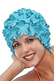 Original Sync Swimwear Petal Swim Caps I Vintage Retro Flower Bathing Cap Pastel Blue