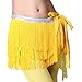 ZLTdream Women's Belly Dance Three Dense Tassels Hip Scarf