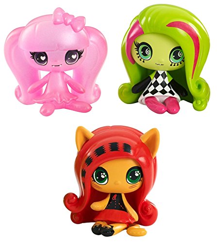 Monster High Minis Getting Ghostly Draculaura, a Circus Ghouls Venus McFlytrap and an Original Ghouls Toralei Figures, 3 Pack