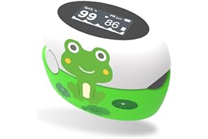PEPULTECH Fingertip Pulse Oximeter for Kids, Fast Pediatric Oxygen Saturation and Pulse Rate Monitor ,Rechargeable SpO2 Monitor with Bright Display for Baby Infant, Toddlers at Home, School or Trip Use - Lanyard Included