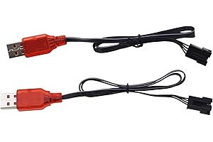 Blomiky 2 Pack SM-4P Blaster Toy Charger Cable Compatible with Some Electric Gel Water Ball Blaster Toys or Some RC Cars/Blaster Cable 2